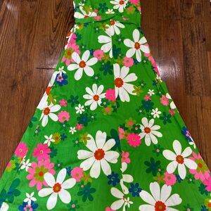Vintage Hawaiian ditsy Daisy Maxi Dress